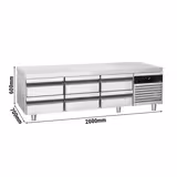 Commercial Refrigerated Counter PREMIUM - -2 to +8°C - 2000mm - 6 Drawer - 6x GN 1/1