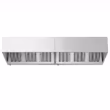 Ventilationskåpa utan motor - väggmonterad - 3200 mm - djup 1100 mm - med flamskyddsfilter och belysning