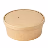 (300 pièces) Couvercle à membrane en carton - Ø 185mm - Marron