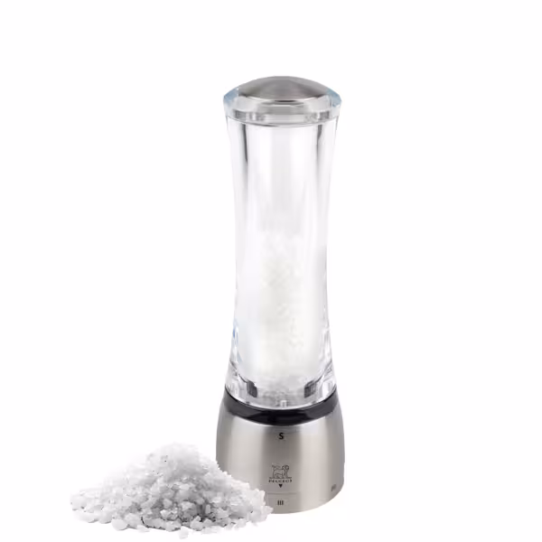 (6 pieces) PEUGEOT | DAMAN - Salt Mill - u'Select Z - Stainless Steel/Acrylic - Height: 210mm
