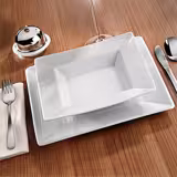 (12 pcs) MAYA | Plate - flat - square - Porcelain - 170x170mm - White