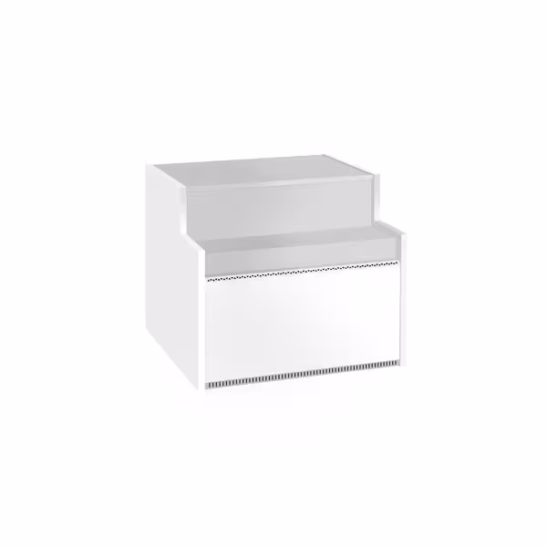 Tejghea casă de marcat - 998x985 mm - blat de lucru din oțel inoxidabil - oțel emailat, exterior vopsit