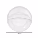 (12 pièces) THERMO FUTURE BOX | Assiette en Porcelaine - Ronde - 2 Compartiments - Blanc