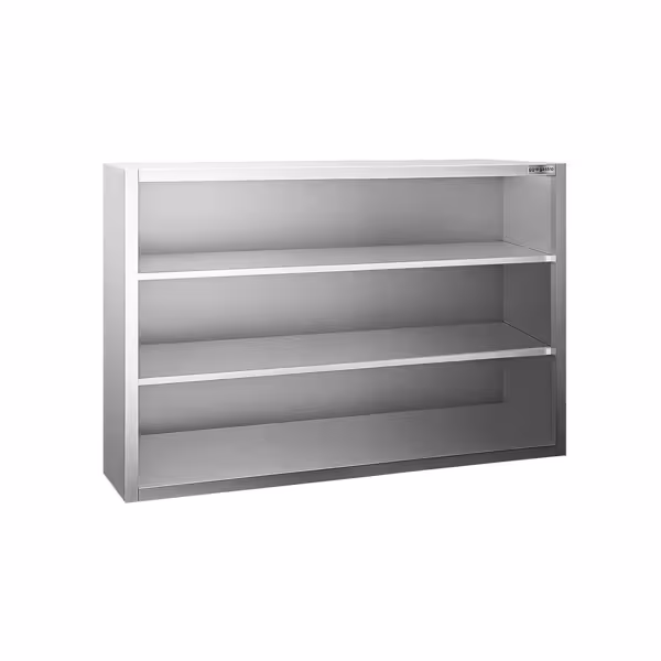 Stainless steel wall-mounted cabinet PREMIUM - 1200x400mm - without sliding door - 1000mm high