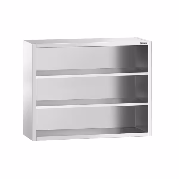 RVS wandkast PREMIUM - 1200x400x1000mm - open
