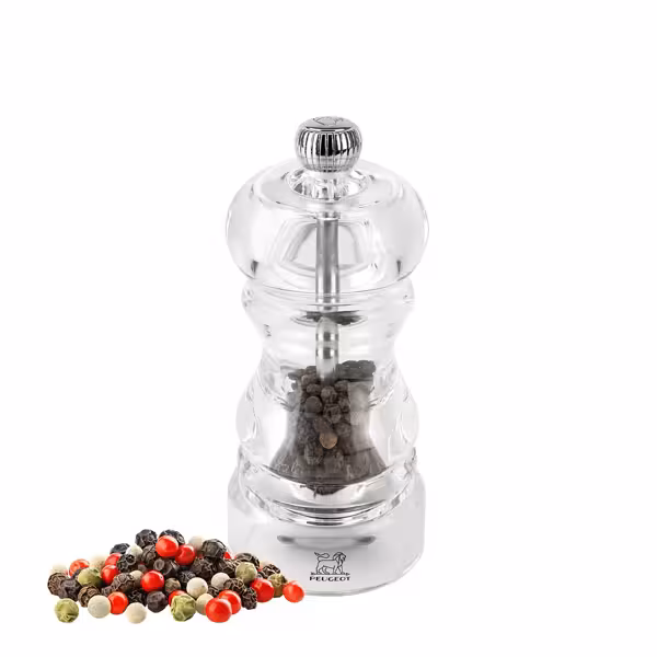 PEUGEOT | NANCY Pepper Mill Grinder – Acrylic - 12 cm - 2-Stage SS Mechanism
