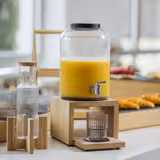 Distributeur de boissons - VALO - Set en 2 pièces - Récipient en verre avec robinet - 7 Litres - incl. Support