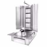 Máquina de kebab a gas - 4 quemadores - 13kW - máx. 60kg - incl. 2 deflectores y 2 juegos de puertas batientes - Versión FRA y BEL