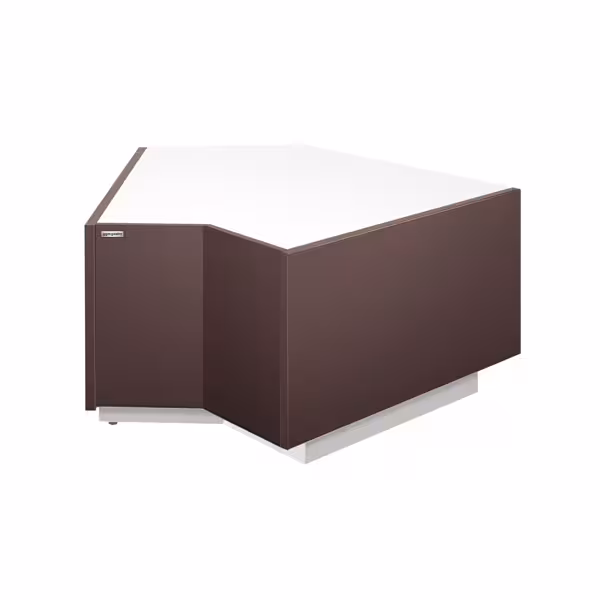 Banco cassa angolare Serie RIGA - 1365x990mm - 45° Interno