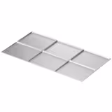 (6 pz) Bacinella GN in acciaio inox GN 2/1 - Altezza: 20mm