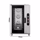 Bakery-Electric Commercial Combi Oven - Manual Controls - 10x EN 600x400 - incl. Direct steam injection, Humidity control, Halogen lighting