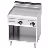 Gasbakplaat - 13,8kW - Glad - Bakoppervlak: 795x500mm - met open onderbouw