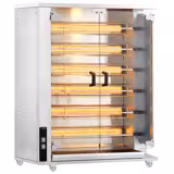 Girarrosto girapolli a gas PREMIUM - 28,2kW - con 6 spiedini per 30 polli