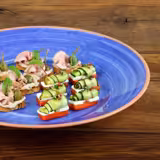 (6 pcs) Serving Tray - LA VIDA - Melamine - Ø405mm - Height: 55mm - Blue