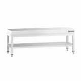 Mesa baja de acero Inox. - 1400x600mm - con estante base