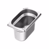 (6 sztuk) Pojemniki ze stali nierdzewnej GN 1/9 – wysokość: 100 mm