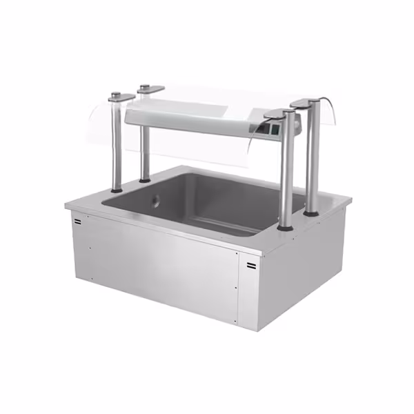 Ankastre Buz Havuzu - 810mm - 2x GN 1/1 - 90L - Cam Siperlikli
