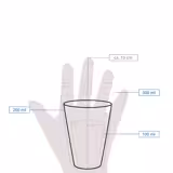 (1000 pieces) Paper cup - 200ml - 8 oz - Ø 80mm - Black