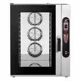 Elektryczny Piec konwekcyjno-parowy - elektroniczny - wyświetlacz LCD 2,4" - 10x GN 2/1 lub 20x GN 1/1 - z systemem mycia - w zestawie: Stelaż na 10x GN 2/1 lub 20x GN 1/1