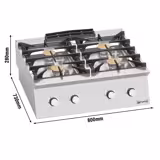 موقد غاز PAOLO 700 - 800x730mm - 24 kW - 4 شعلات