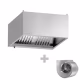 Digestoř hranatá s motorem - 1000 mm - hloubka 900 mm - s regulátorem otáček, filtrem a svítidlem