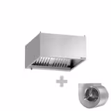 Hotte à adosser professionnelle complète - 1000mm - avec régulateur, filtre & lampe