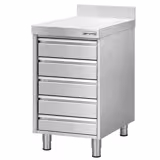 Commercial Dough Ball Storage Cabinet – 5 Drawers – 500 × 700 mm – with Upstand