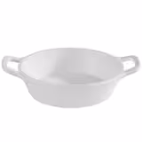 (60 kom) Zdjelica za tapas - MINI - Melamin - 70 ml - ovalna - 115x85 mm x visina: 25 mm - s ručkama - Bijela