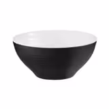 (6 szt.) Miska bufetowa kwadratowa - HALFTONE - Melamina - 0,65l - eckig - 165x165x75mm - Czarny/Biały