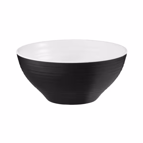 (6 adet) Kase - HALFTONE - Melamin - 0,65L - köşeli - 165x165mm - Derinlik:75mm - Siyah/Beyaz