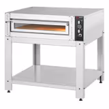 Electric Deck Pizza Oven - Single Deck - Refractory Stone Deck - 6 - Ø 30cm (12") - Mechanical Controls - up to 450°C - incl. Base frame