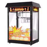 Machine à pop-corn - 1,50kW - 5kg/h - avec 1 marmite - Noir