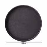 (60 buc) Farfurie plată - rotund - Bio-Compound - Ø 200 mm - gri