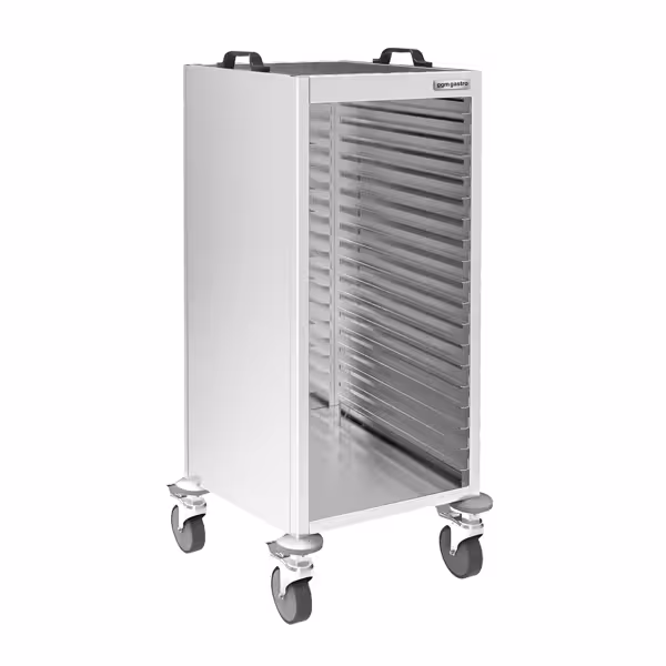 RVS regaalwagen voor dienbladen - voor 18 dienbladen 400x280mm