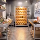 Commercial Gas Chicken Rotisserie Oven - 28.2kW - with 6 Skewers for up to 30 chickens