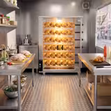 Gaz Rôtissoire à poulets Verticale - 6 broches pour jusqu’à 30 poulets - 28,2kW