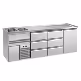 Biertheke Premium PLUS - 2500x700mm - 1 Tür & 6 Schubladen