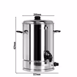 Warme dranken ketel - 8l - 2kW - RVS - traploze temperatuurregeling