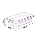 (6 pièces) CAMBRO | Camview® - Bac GN 1/4 en copolymère - Transparent - Hauteur : 65 mm - Sans BPA