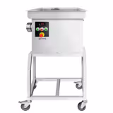 Köttkvarn – professionell – elektrisk - 600 kg/h - 3 kW - 236 varv/min - med kyl - med hjul - hålskiva 3,5 mm - golvmodell