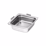 Contenitore in acciaio inox GN 2/3 - forato - altezza: 100 mm