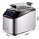 BEEM | Brödrost – 1,4 kW – 2 separat styrbara toastfack – inkl. bullgaller