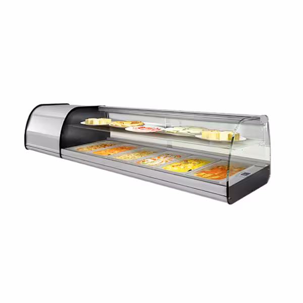 Soğutmalı Tapas Teşhir Ünitesi Premium PLUS  - 6x GN 1/3 - ara camlı
