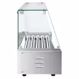 Commercial Hot Dog Roller Grill - 5 Rollers - with Glass Cover - Single Heating Zone