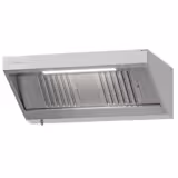 Wandafzuigkap RVS - 700mm diep - 1400mm - met motor - compleet - met standen snelheidsregelaar, 2 labyrintfilters en verlichting - 1500m³/u