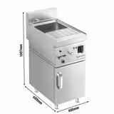 Elektro Nudelkocher mit Wasserhahn - 18 Liter - 4,5 kW - inkl. Unterbau mit 1 Tür
