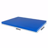 Antislip snijplank - 600x400mm - Dikte: 20mm - HACCP-conform - Polyethyleen - Blauw - Antislipvoetjes - Vaatwasmachinebestendig