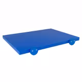 Skärbräda - 250x400 mm - Tjocklek: 20 mm - HACCP-godkänd - polyeten (HDPE 500) - blå - med halkfria fötter - tål maskindisk upp till 70 °C