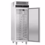 Armoire de conservation pour bacs à glace négative Inox AISI 304 - 600 x 800 - 650 L - avec 1 porte - p.ex. pour 48× bacs à glace 5L ou 32× bacs 7L