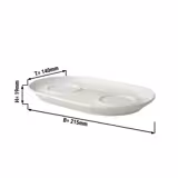 (12 pcs) LUX - Milk & sugar tray - 215x140mm - Ivory